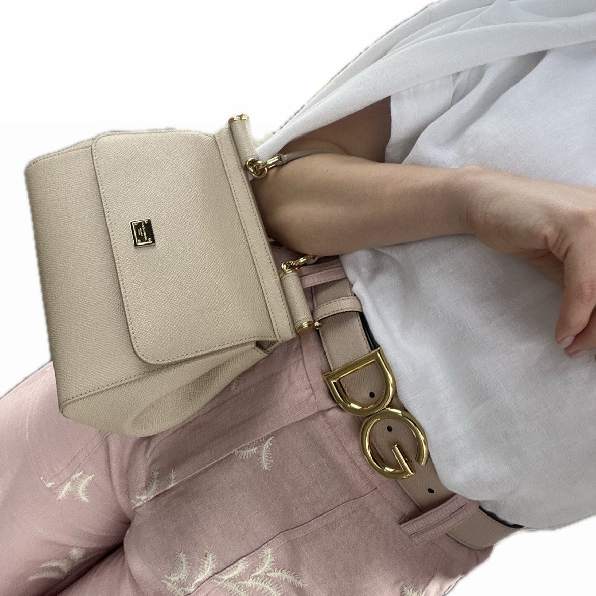 Dolce & Gabbana: Medium Sicily & DG Logo Belt – S: 70cm