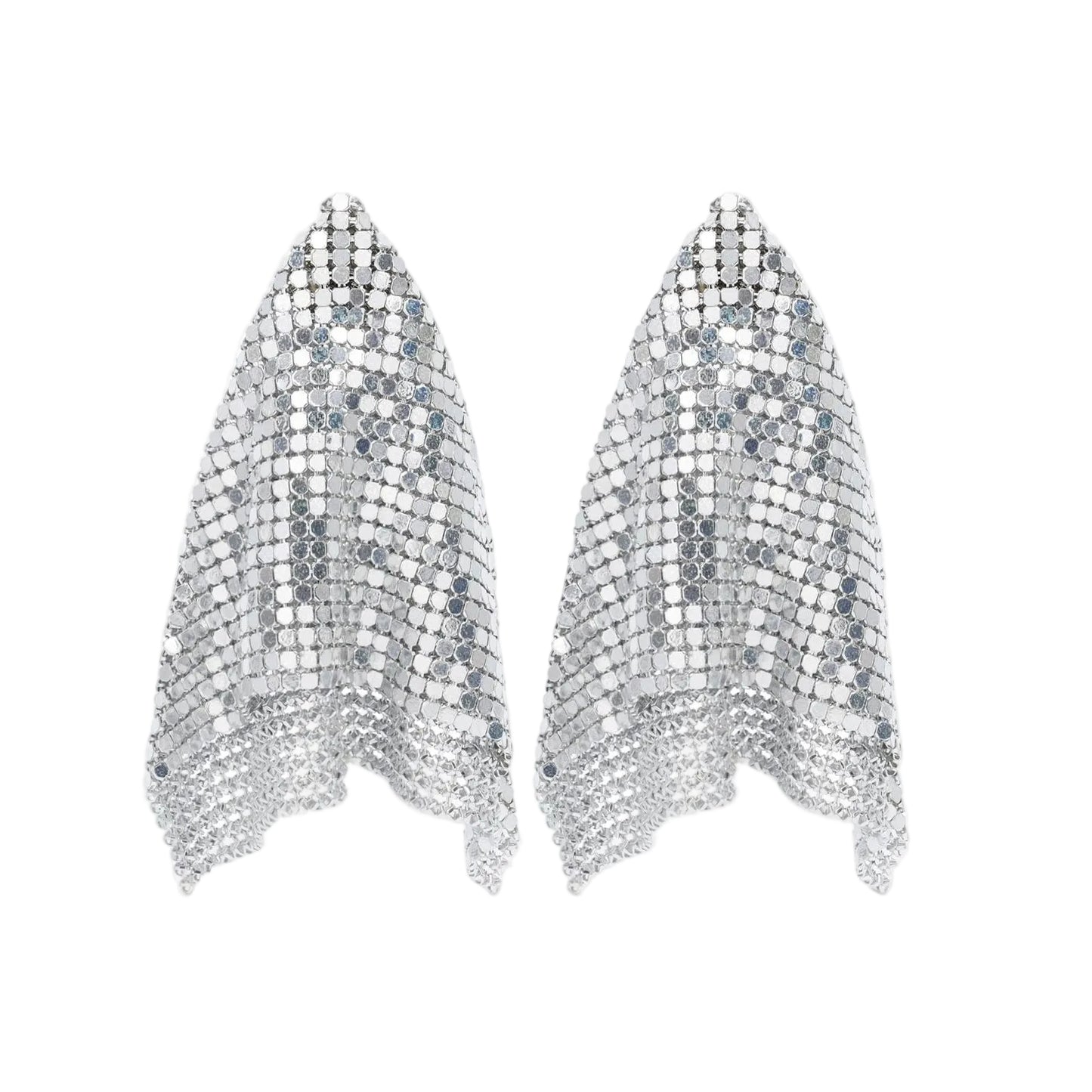 Rosantica Mesh Pendant Earrings Silver