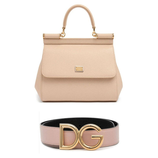 Dolce & Gabbana: Medium Sicily & DG Logo Belt – S: 70cm