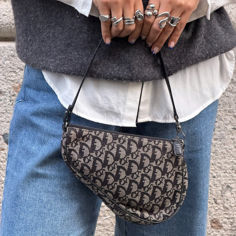 Vintage Christian Dior Trotter Saddle Bag