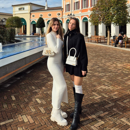 Self-Portrait Woven leather shoulder bag