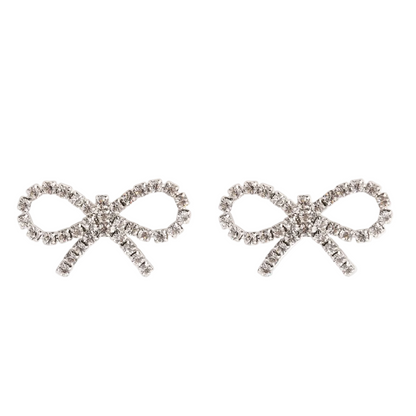 Self-Portrait Mini Bow Crystal Stud Earrings